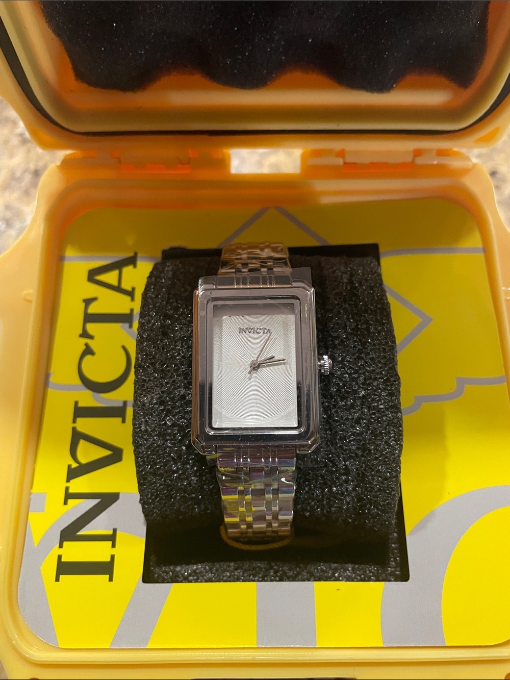 Invicta Wildflower Silver Rectangular Women's Bracelet Watch